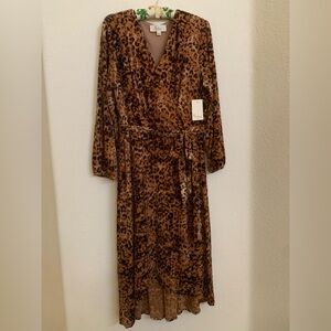 Nurture by Lamaze Brown Leopard Long Sleeve Dress